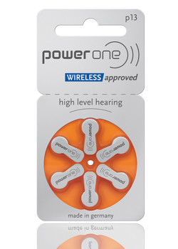 POWER ONE μπαταρίες ακουστικών βαρηκοΐας P13, mercury free, 1.45V, 6τμχ