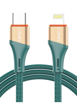 LDNIO καλώδιο Lightning σε USB-C LC631I, 30W PD, 1m, πράσινο