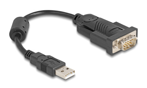 DELOCK αντάπορας USB σε RS-232 64276, 460.8Kbps, 0.25m, μαύρος