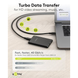 GOOBAY καλώδιο USB-C 74185, USB4, 240W, 40Gbps, 8K/60Hz, 1.8m, μαύρο