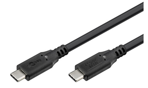 GOOBAY καλώδιο USB-C 74185, USB4, 240W, 40Gbps, 8K/60Hz, 1.8m, μαύρο