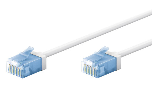 GOOBAY καλώδιο δικτύου 74287, CAT 6A U/UTP, slim, copper, 500MHz, 2m, λευκό