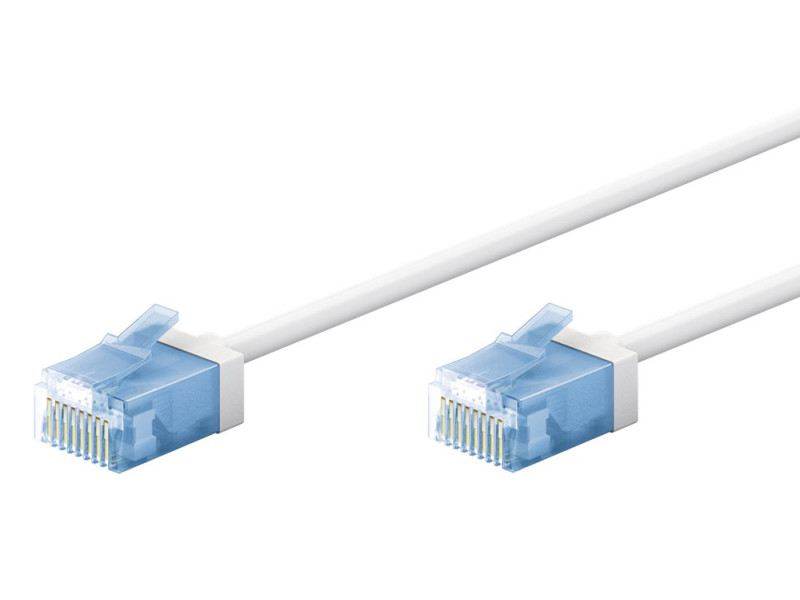 GOOBAY καλώδιο δικτύου 74287, CAT 6A U/UTP, slim, copper, 500MHz, 2m, λευκό