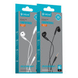 CELEBRAT earphones με μικρόφωνο G27, 3.5mm σύνδεση, Φ14mm, 1.2m, μαύρα