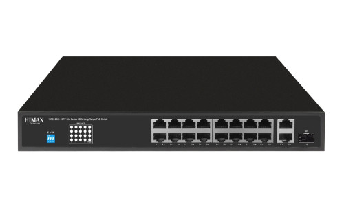 HIMAX PoE switch PS11602FE-L, 16x Ethernet PoE/2x Ethernet/2x SFP θύρες, έως 1000Mbps