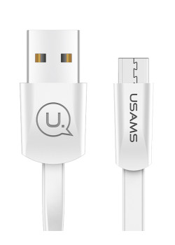 USAMS καλώδιο USB σε Micro USB US-SJ201, 10W, 1.2m, λευκό
