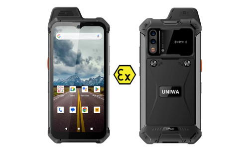 UNIWA smartphone W999, 6.3", 8/128GB , ηχείο 2W, Atex Zone 2, IP68, μαύρο